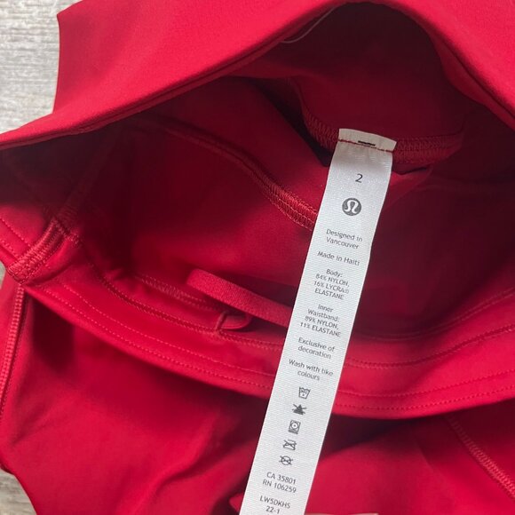 Lululemon Athletic Base Pace HR Tight Yoga Pants Dark Red NWT Women’s Sz 2 - Picture 7 of 8